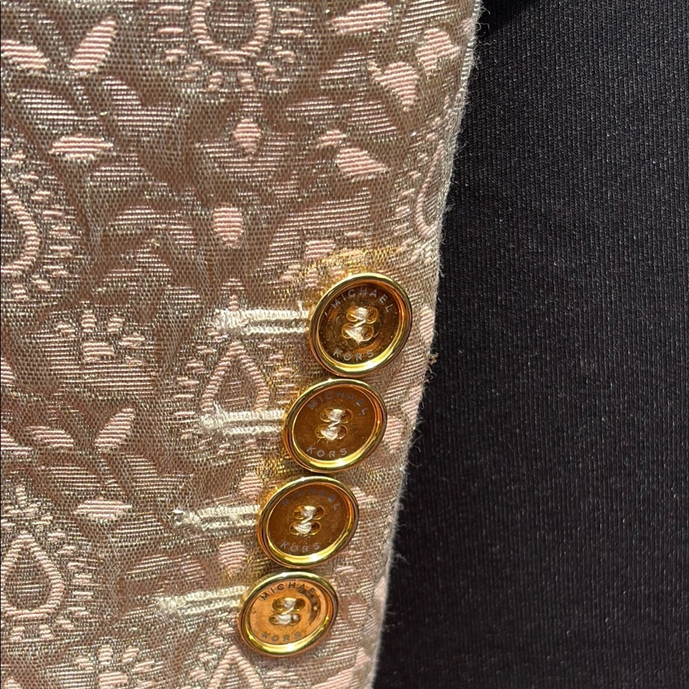 MICHAEL Michael Kors Cream Tailored Blazer pale, pink and white gold - Picture 8 of 16